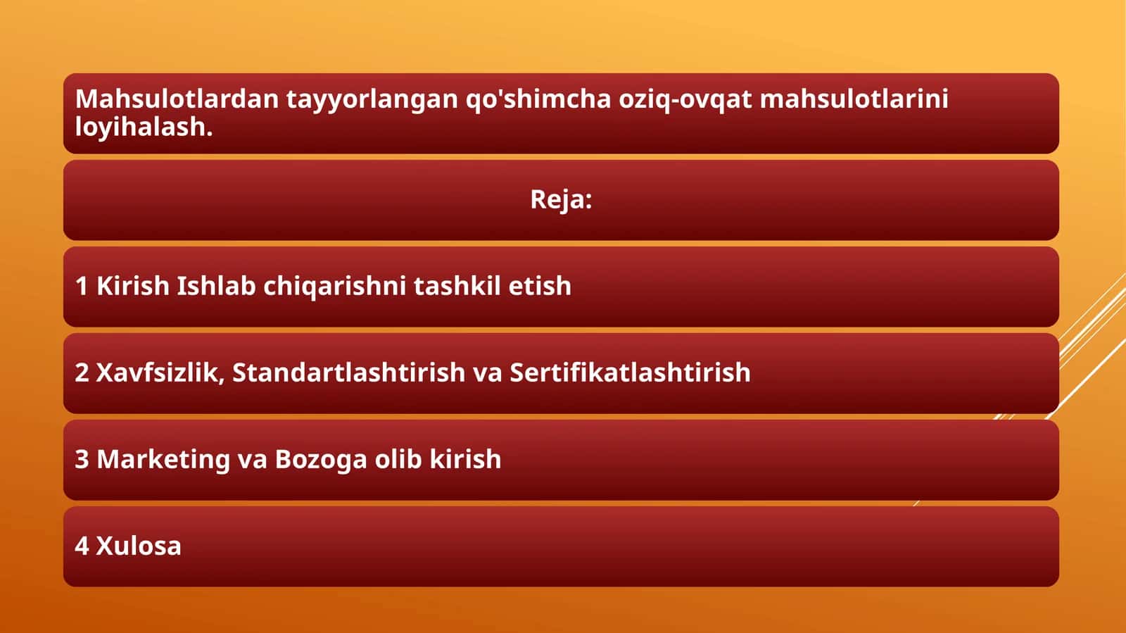 Bosqichlar - Sifat nazorati va mexanik ishlov berish