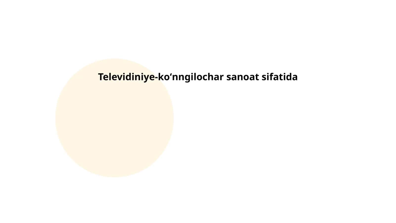 Televidiniye-koʻnngilochar sanoat sifatida