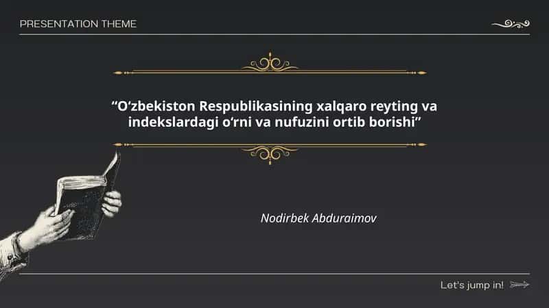 O‘zbekiston Respublikasining xalqaro reyting va indekslardagi o‘rni va nufuzini ortib borishi