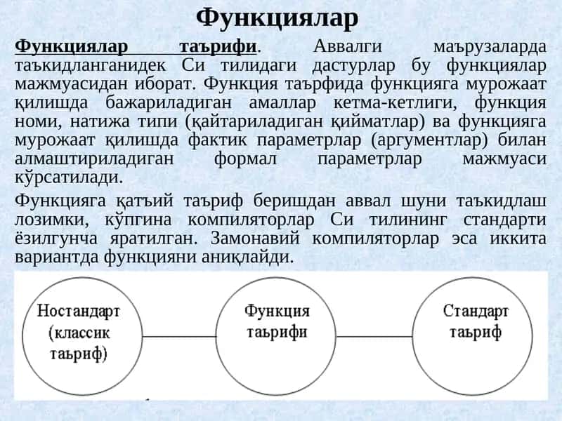 Функциялар
