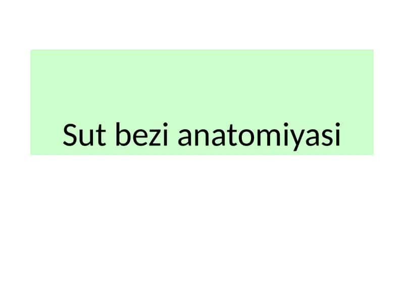 Sutbezianatomiyasi