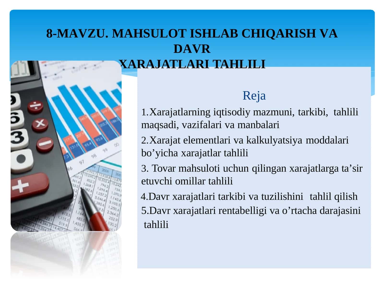 Mahsulot ishlab chiqarish va davr xarajatlari