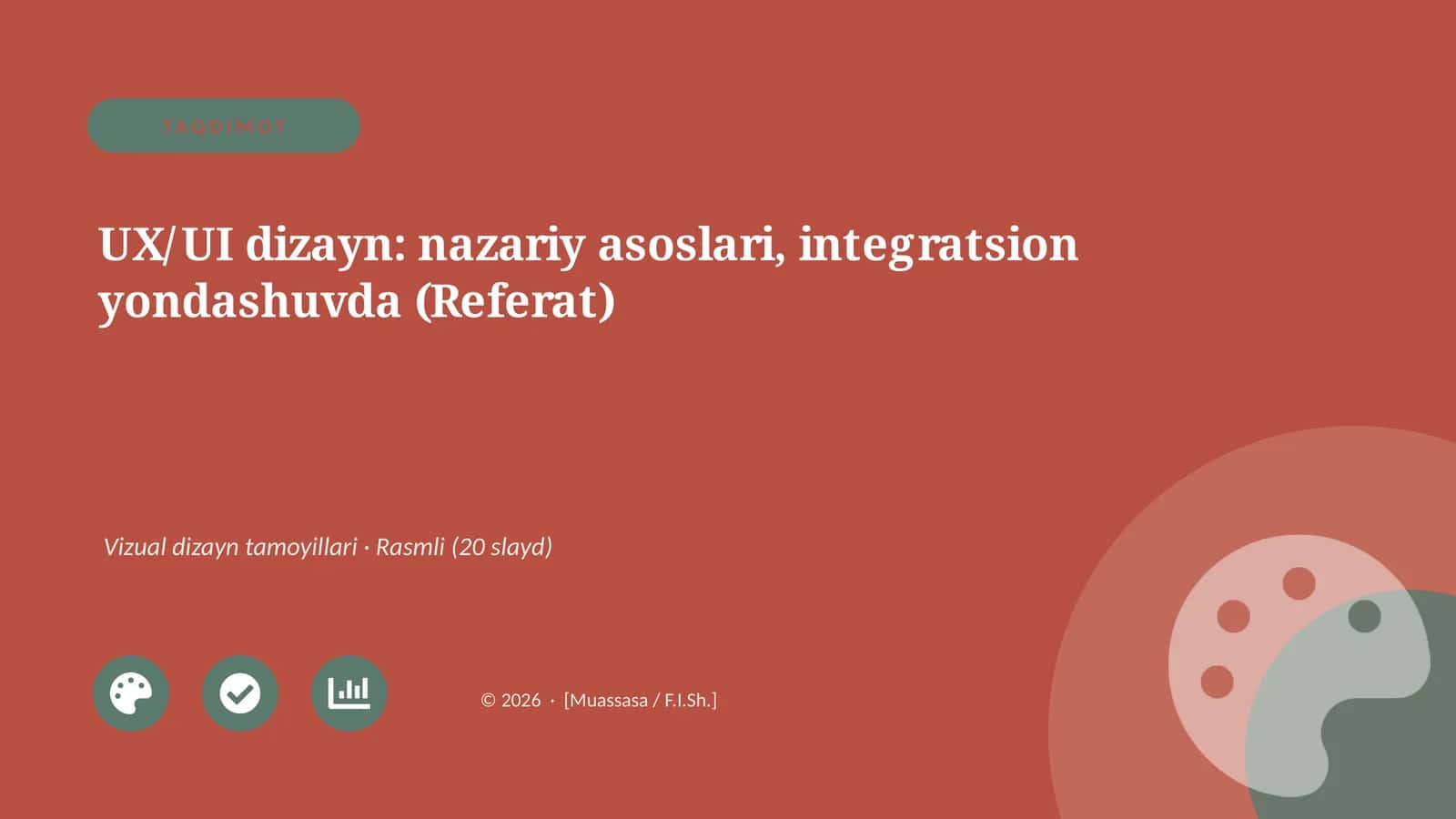 UX/UI dizayn: nazariy asoslari, integratsion yondashuvda (Referat)