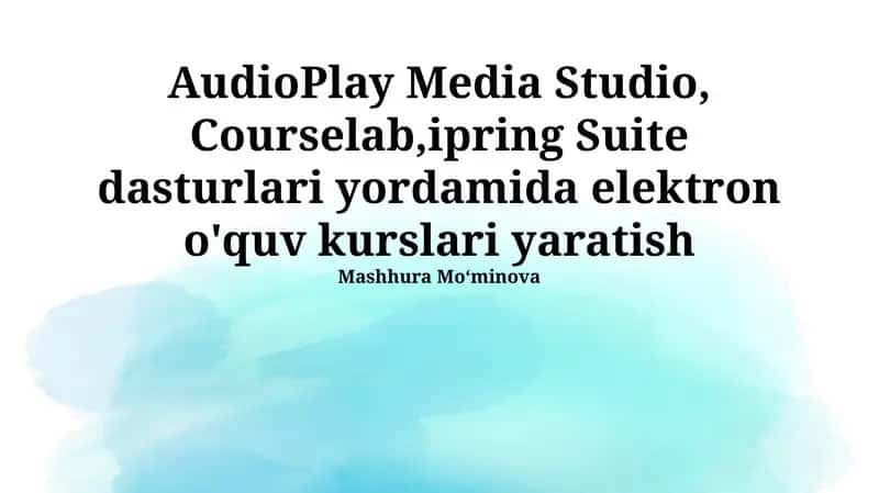 iSpring Suite dasturlari