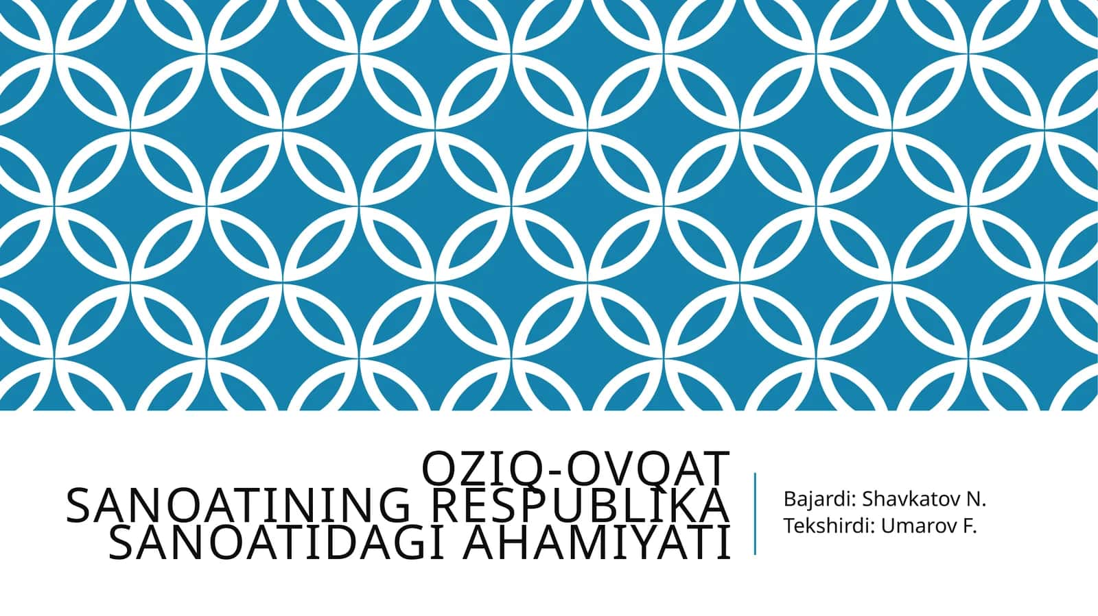 Oziq-ovqat sanoatining respublika sanoatidagi ahamiyati