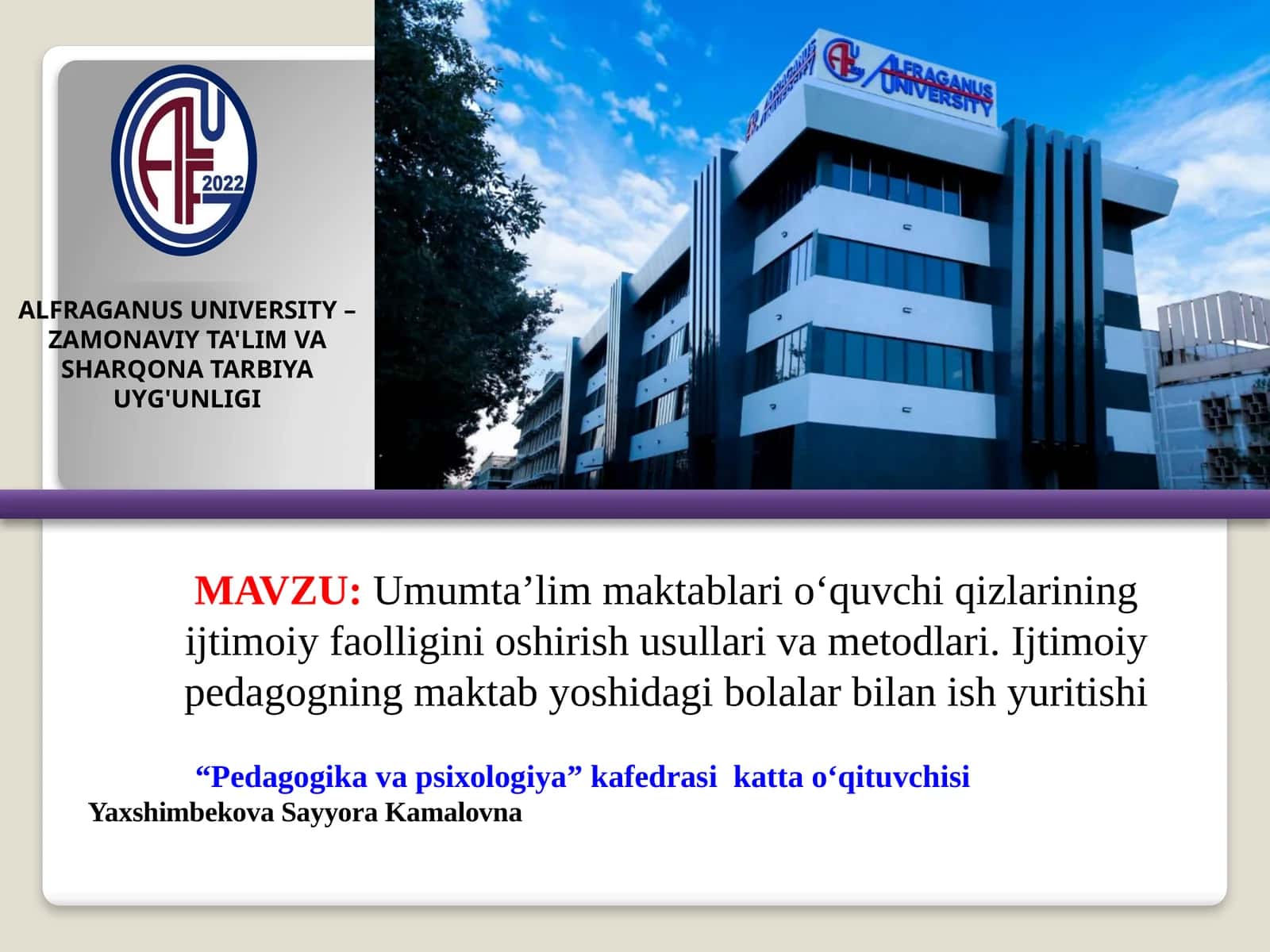 Umumta’lim maktablari o‘quvchi qizlarining ijtimoiy faolligini oshirish usullari va metodlari.Ijtimoiypedagogningmaktabyoshidagibolalarbilanishyuritishi