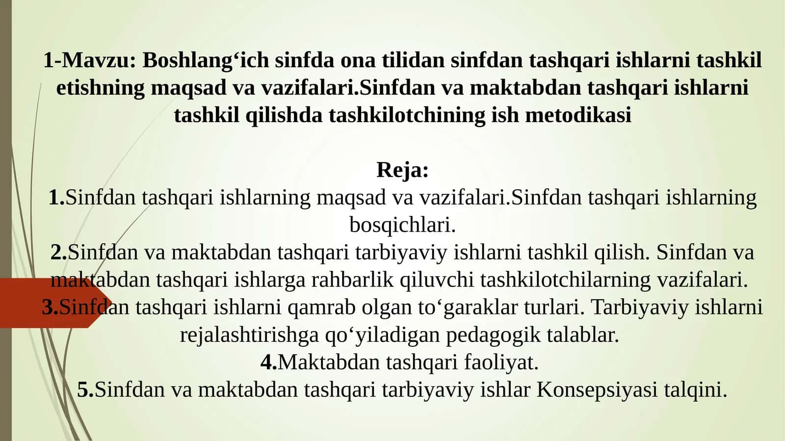 Boshlang‘ich sinfda ona tilidan sinfdan tashqari ishlarni tashkil etishning maqsad va vazifalari