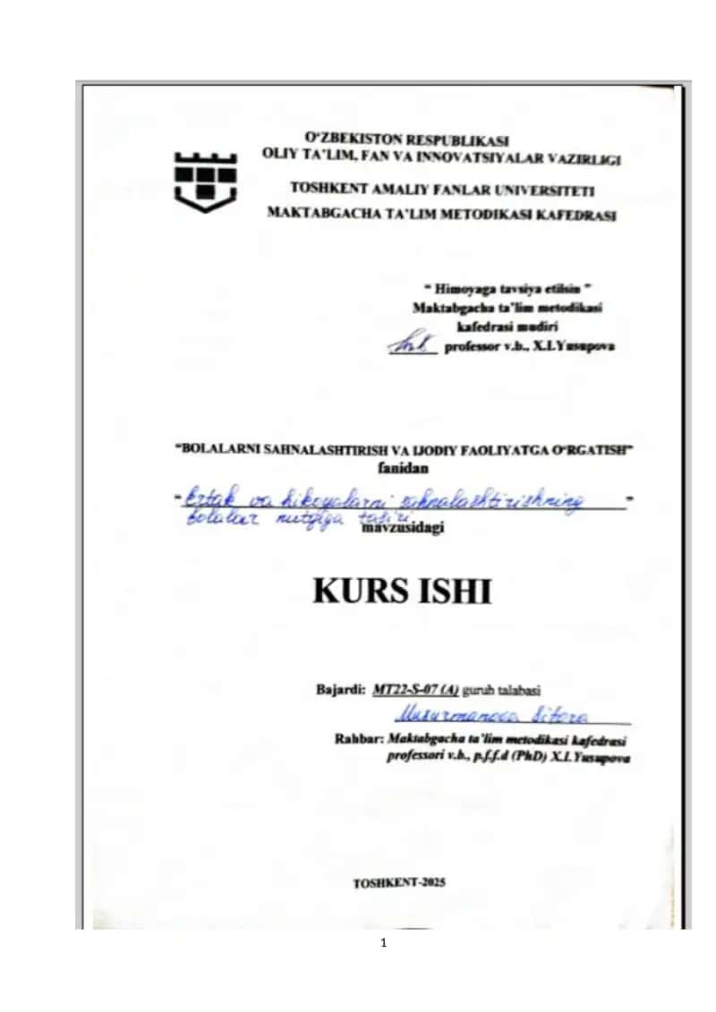 Ertak va hikoya sahnalashtirishning bolalar nutqiga ta'siri
