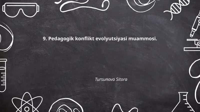 Pedagogik konflikt evolyutsiyasi muammosi