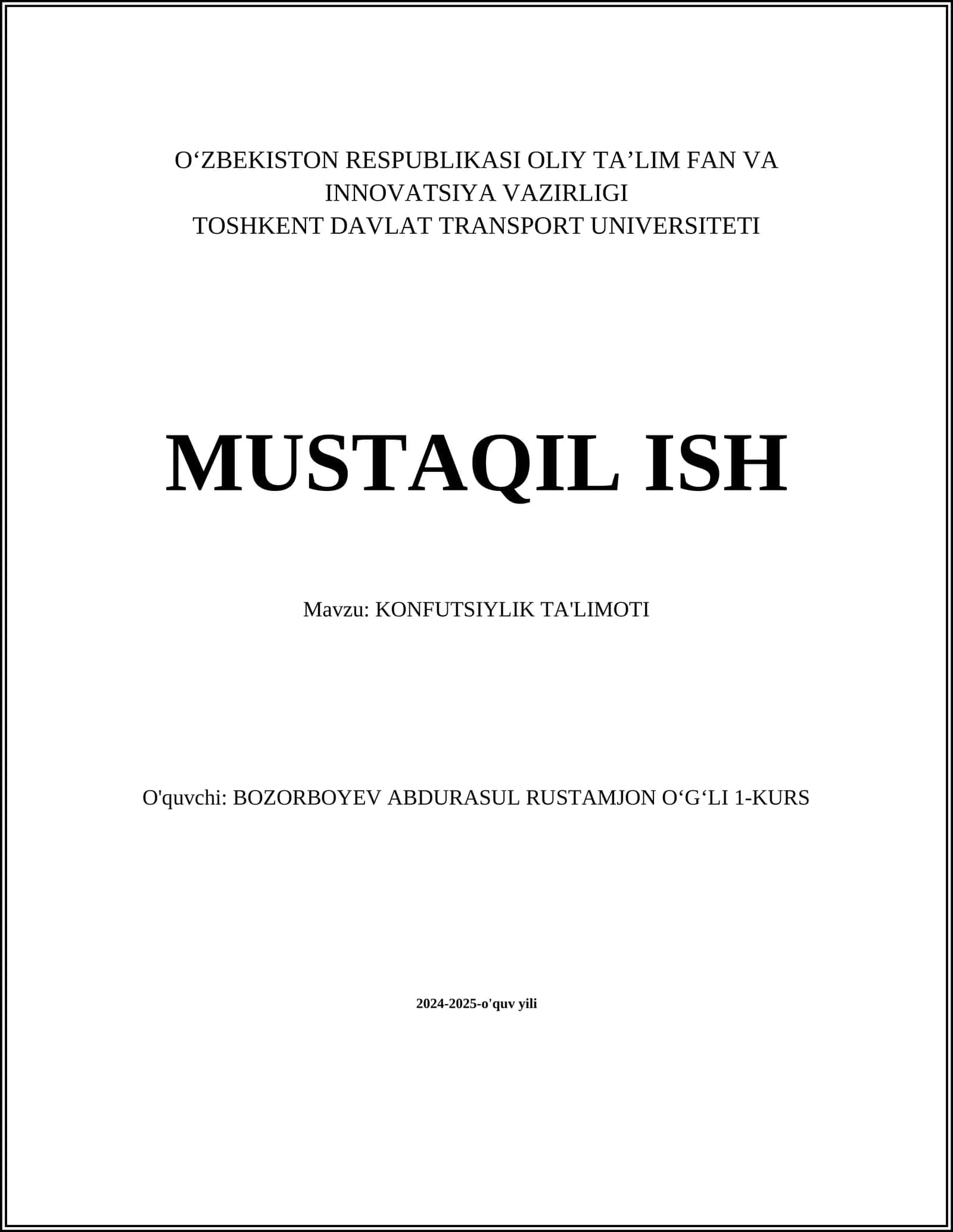 KONFUTSIYLIK TA'LIMOTI