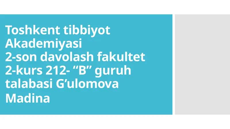 Geninjeneriya va uning meditsina amaliyotidaqo'llanilishi