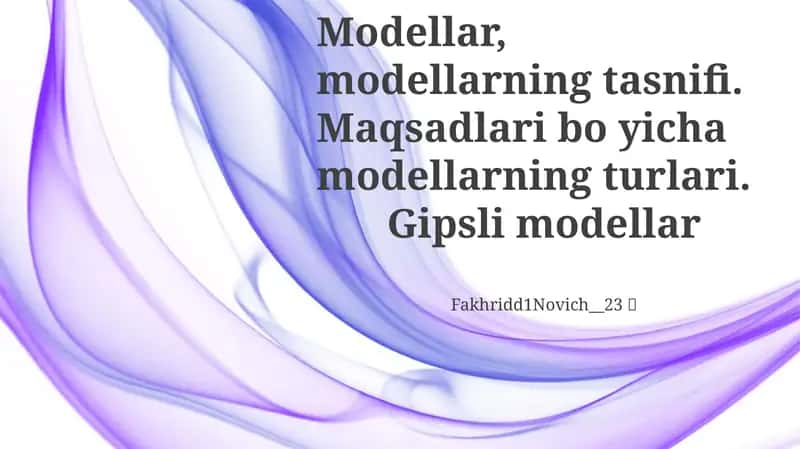 Gipsli modellar
