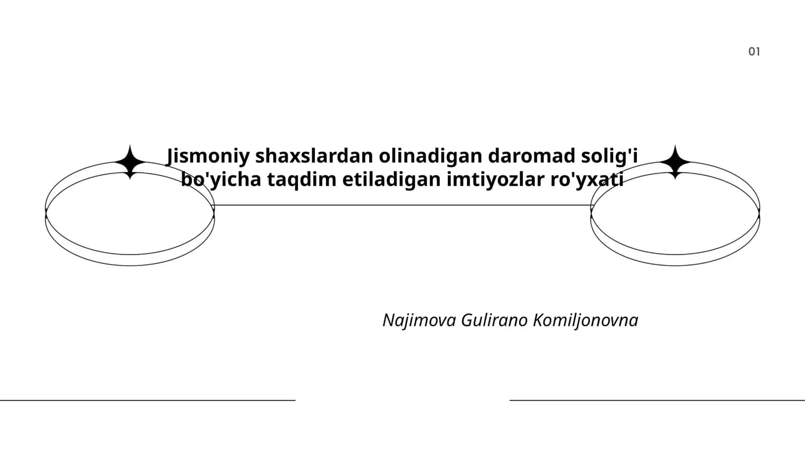 Jismoniy shaxslardan olinadigan daromad solig'i bo'yicha taqdim etiladigan imtiyozlar ro'yxati