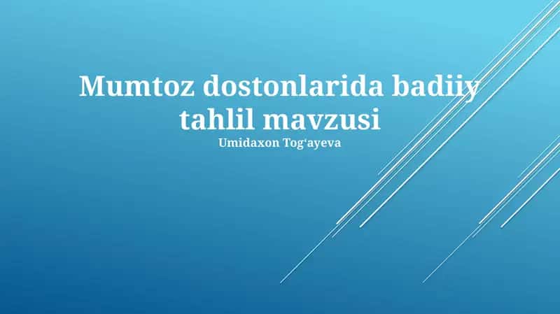Til va Uslubning Badiiy Ahamiyati