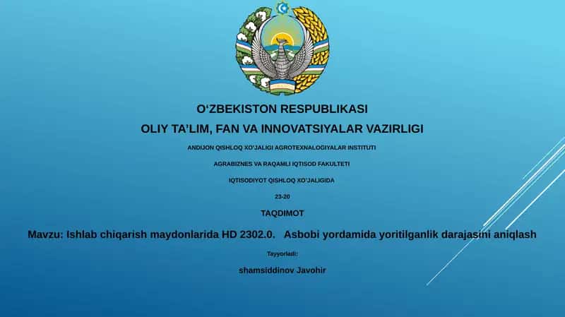 Ishlab chiqarish maydonlarida HD 2302.0. Asbobi yordamida yoritilganlik darajasini aniqlash