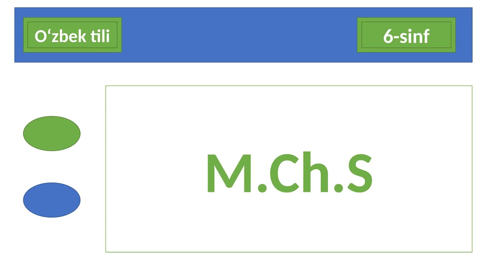 6-sinf O'zbek tili dars ishlanma. M.CH.S