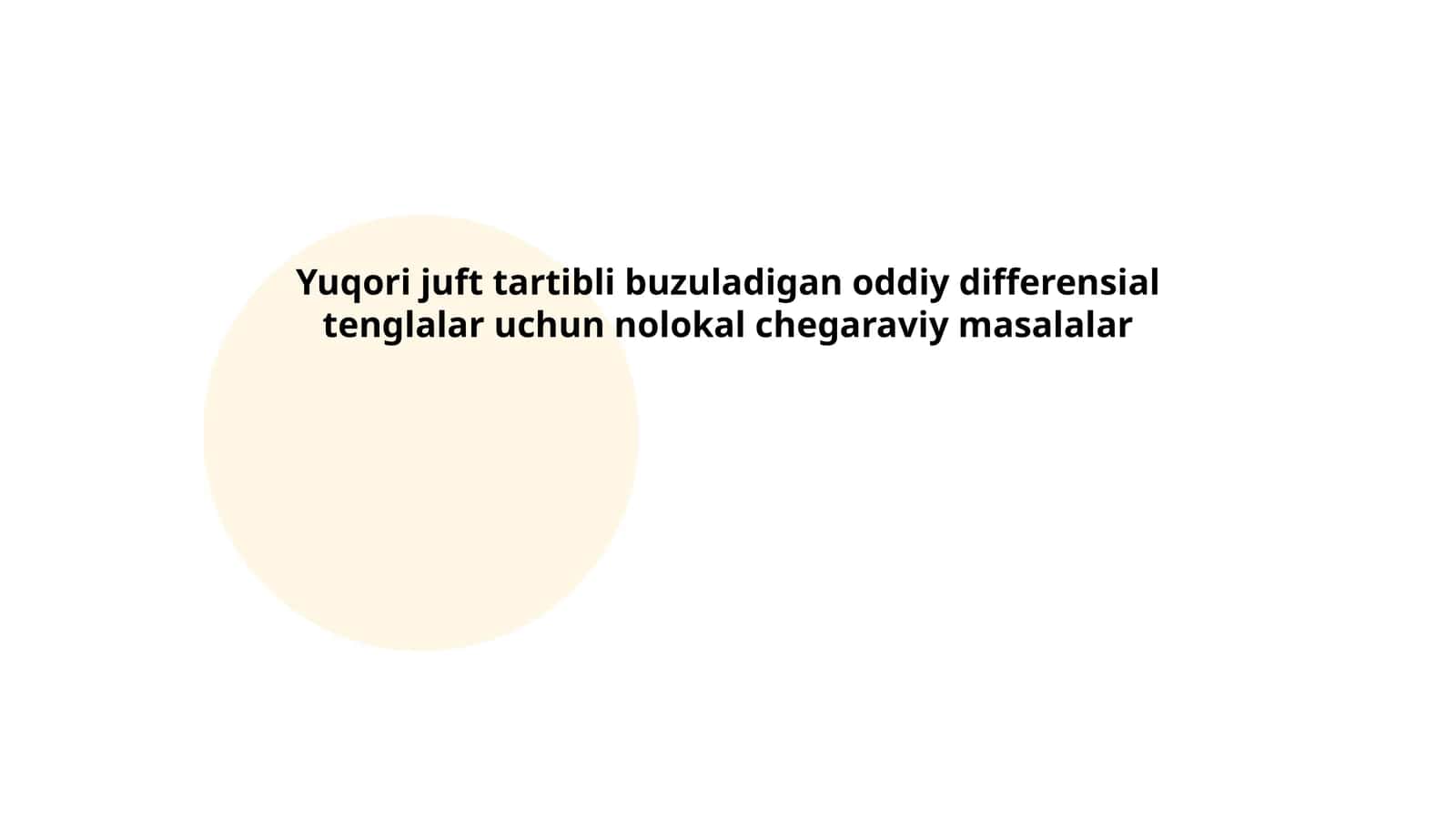 Yuqori juft tartibli buzuladigan oddiy differensial tenglalar uchun nolokal chegaraviy masalalar