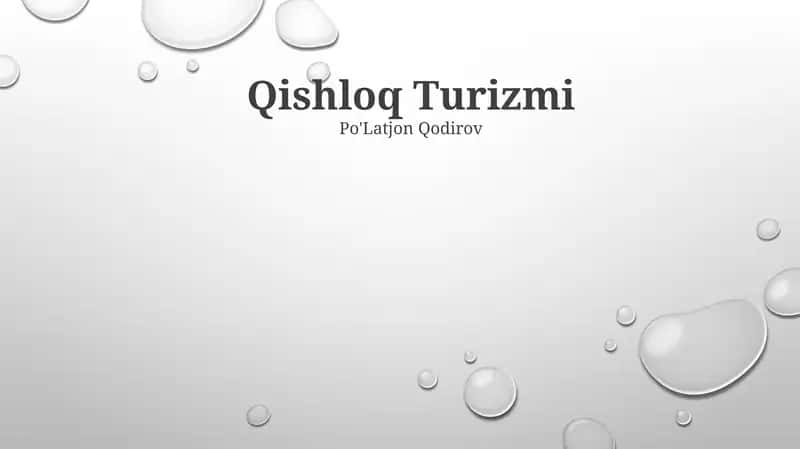 Qishloq Turizmi