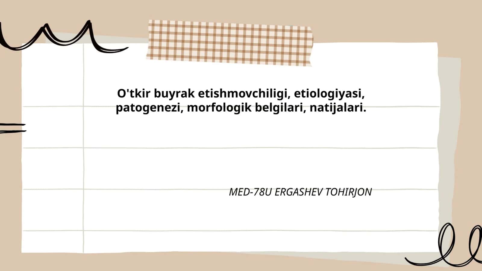 O'tkir buyrak etishmovchiligi