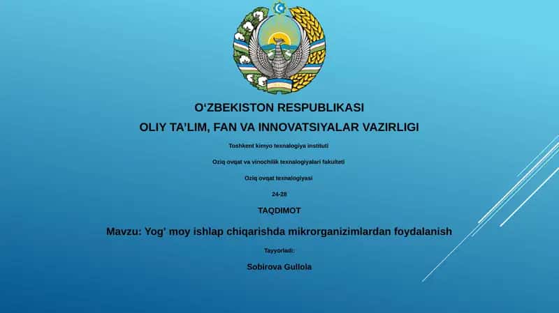 Yogurt ishlab chiqarishda mikroorganizmlardan foydalanish
