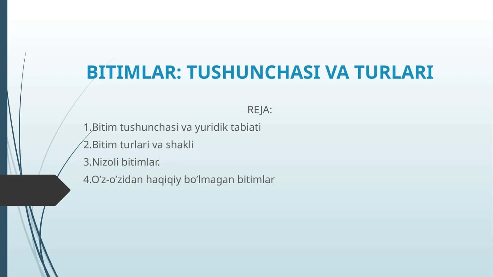 Bitimlar: Tushunchasi va Turlari