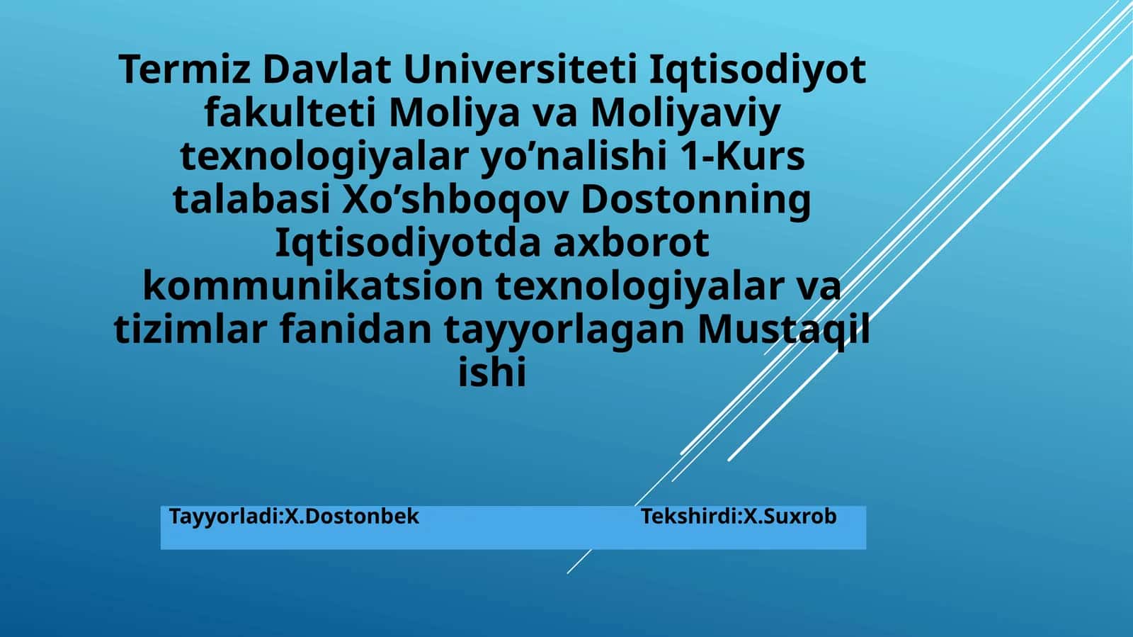 Harxil faoliyat sohalarida blokchain texnologiyasidan foydalanish xususiyatlari