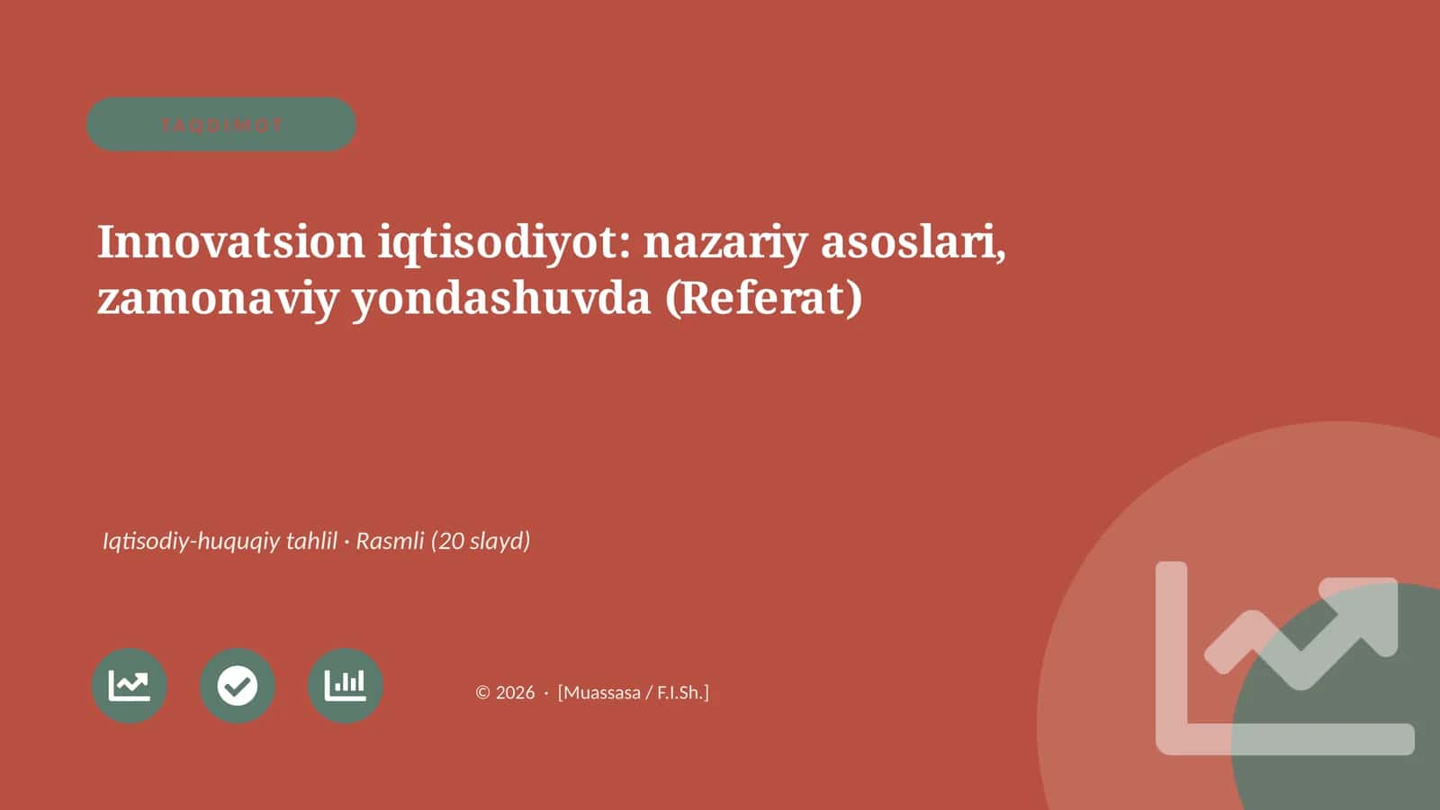 Innovatsion iqtisodiyot: nazariy asoslari, zamonaviy yondashuvda (Referat)