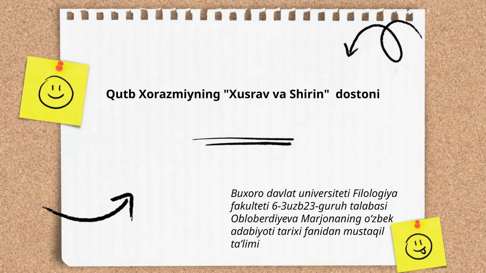Qutb Xorazmiyning "Xusrav va Shirin" dostoni