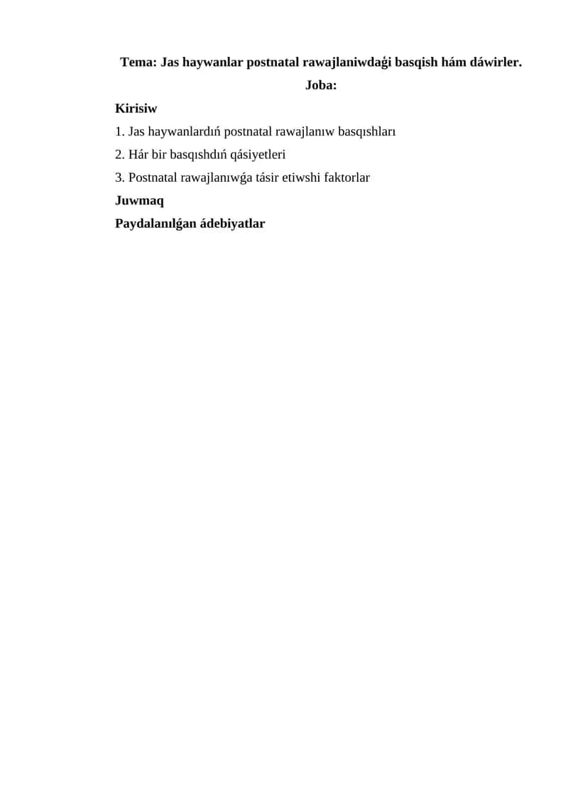 Postnatal Rawajlanıw