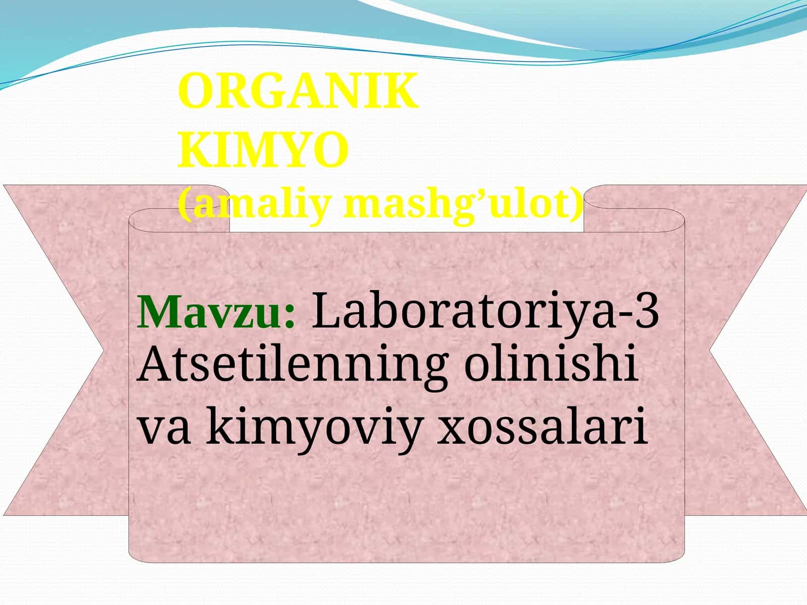 Atsetilenning olinishi