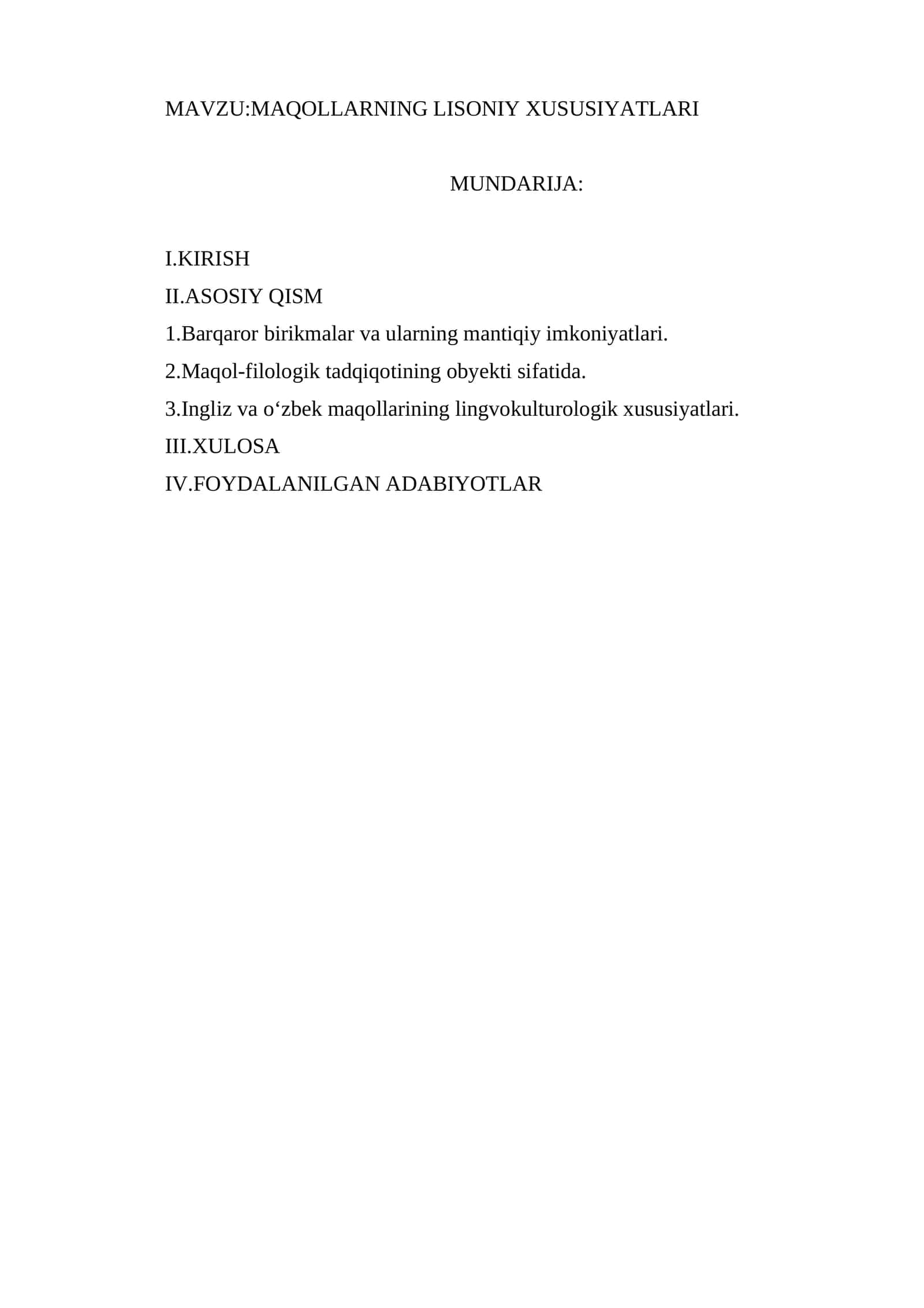 MAQOLLARNING LISONIY XUSUSIYATLARI
