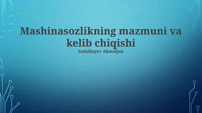 Mexanika muhandisligining kelib chiqishi