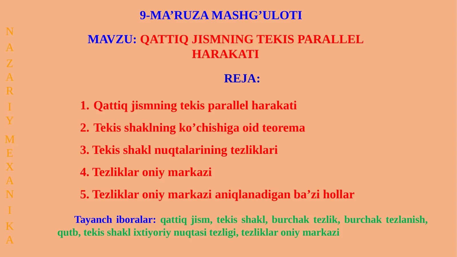 QATTIQ JISMNING TEKIS PARALLEL HARAKATI