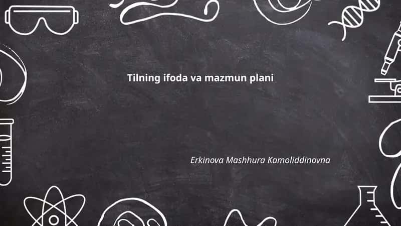 Tilning ifoda va mazmun plani