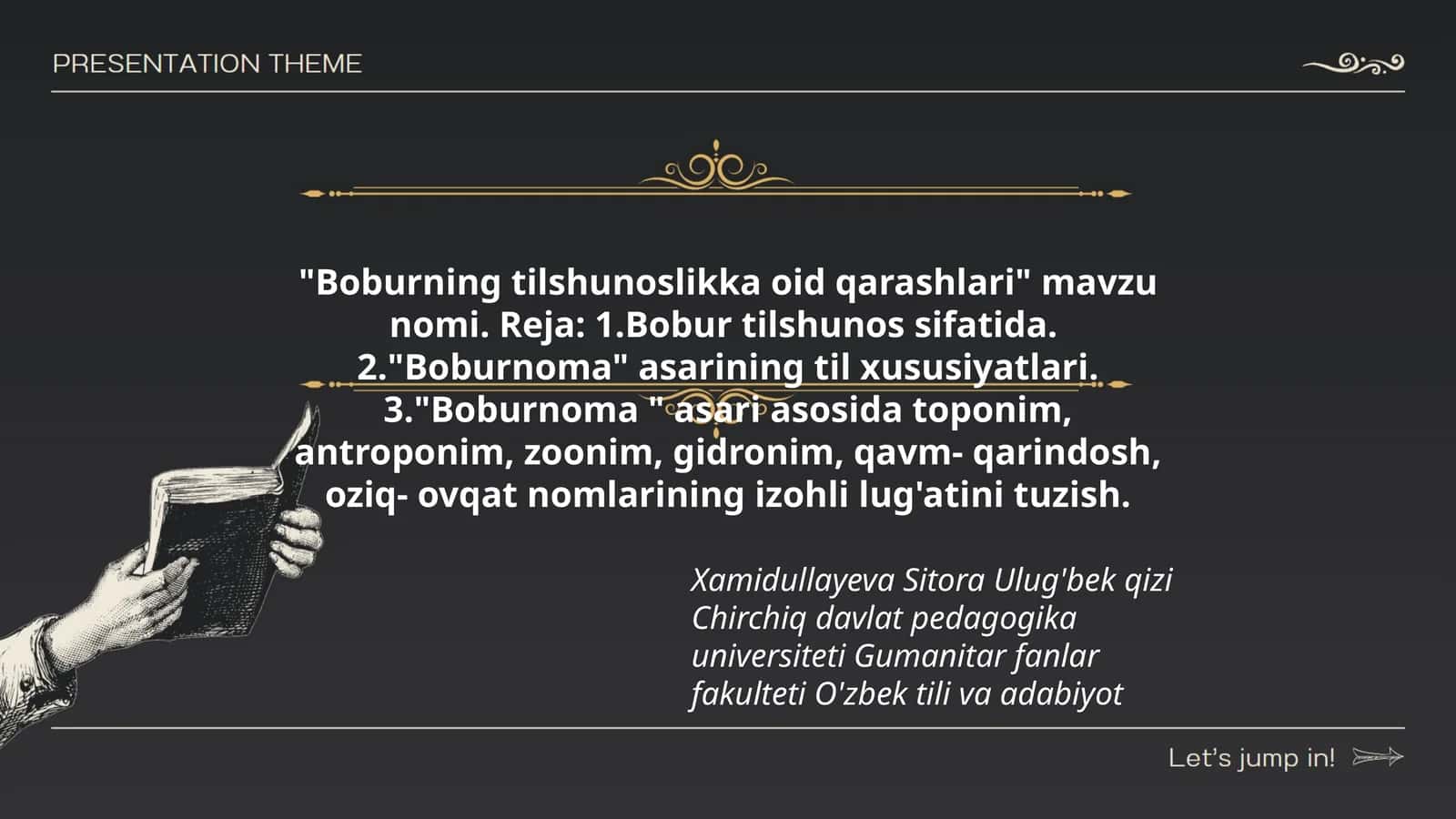 Boburning tilshunoslikka oid qarashlari