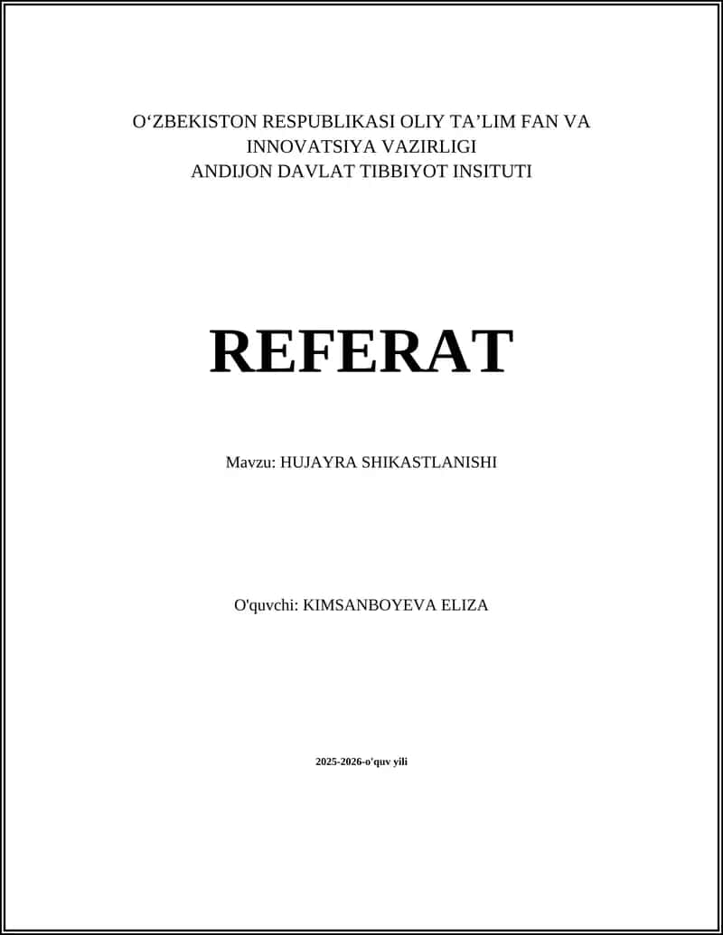 HUJAYRA SHIKASTLANISHI