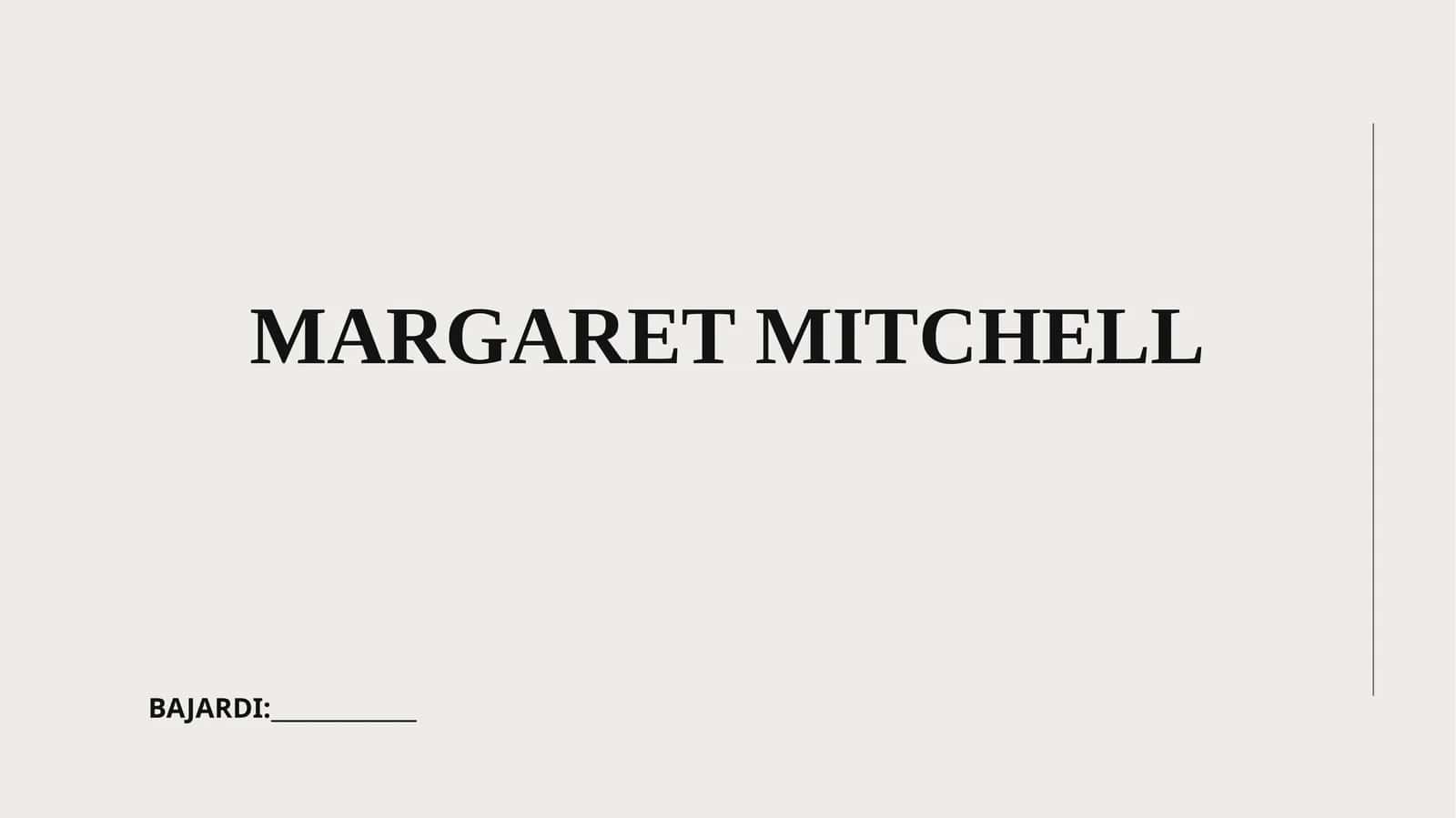 MARGARET MITCHELL BAJARDI