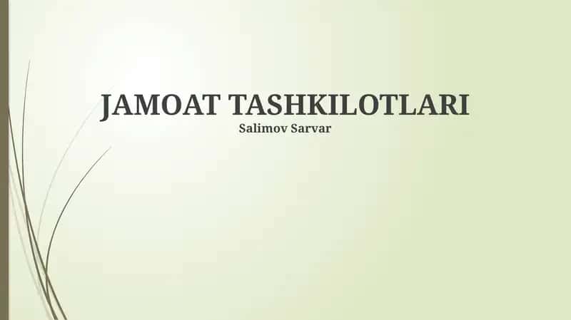 Davlat tashkilotlarining ta'rifi va mohiyati