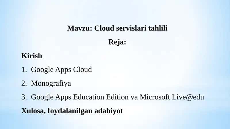 Cloud servislaritahlili