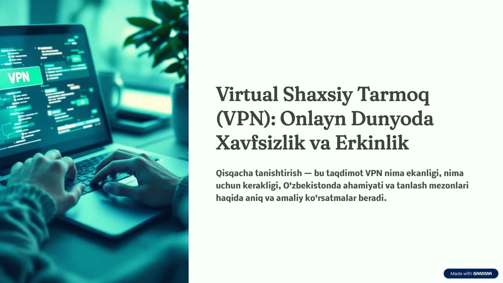 Virtual Shaxsiy Tarmoq (VPN)