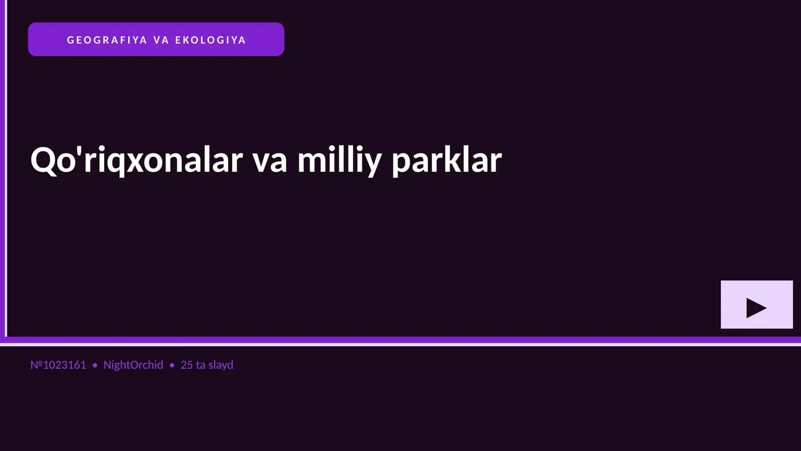 Qo'riqxonalar va milliy parklar
