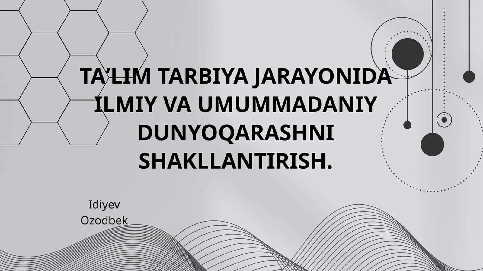 Dunyoqarash tushunchasi va uning turlari