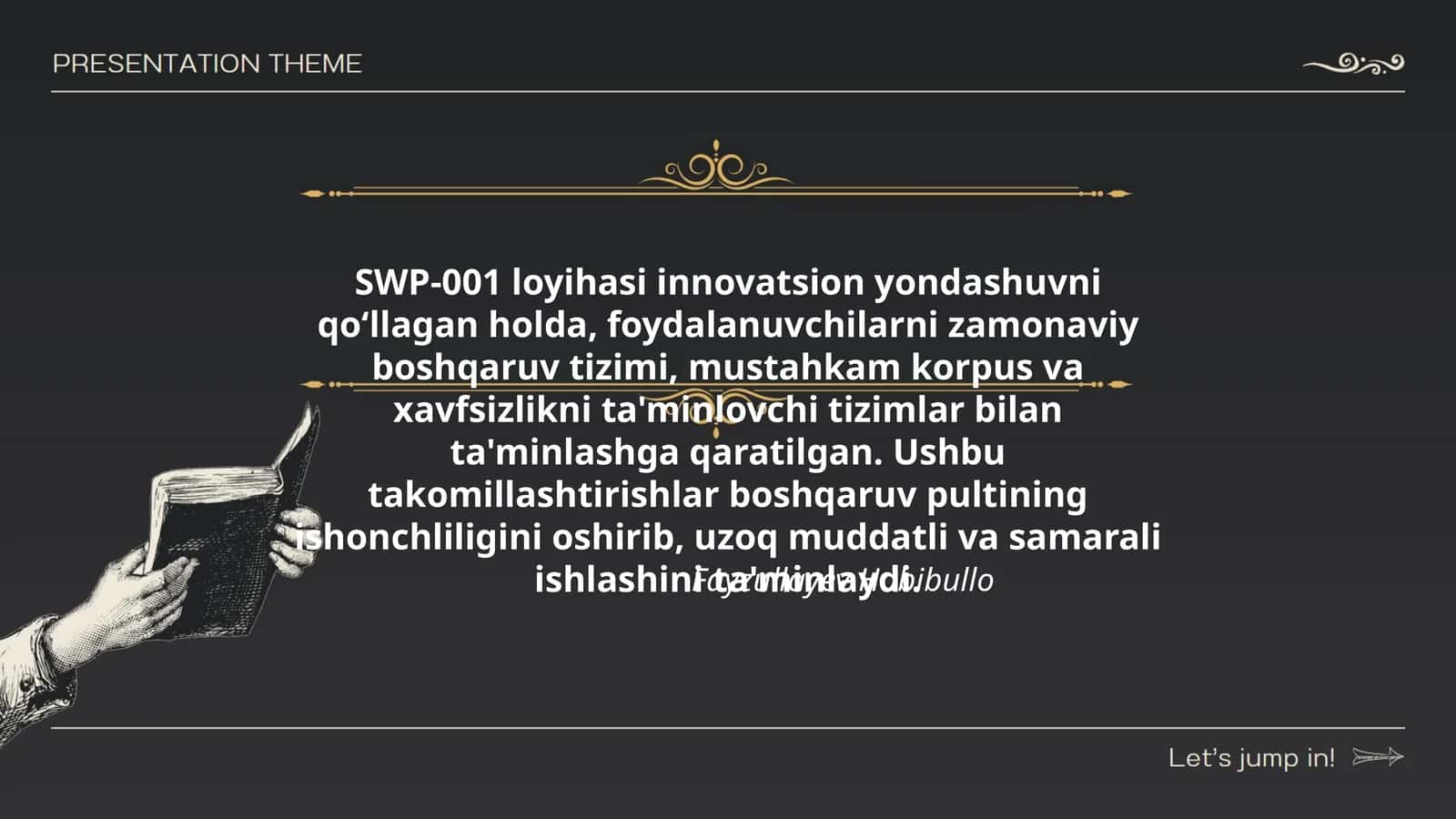 SWP-001 loyihasi