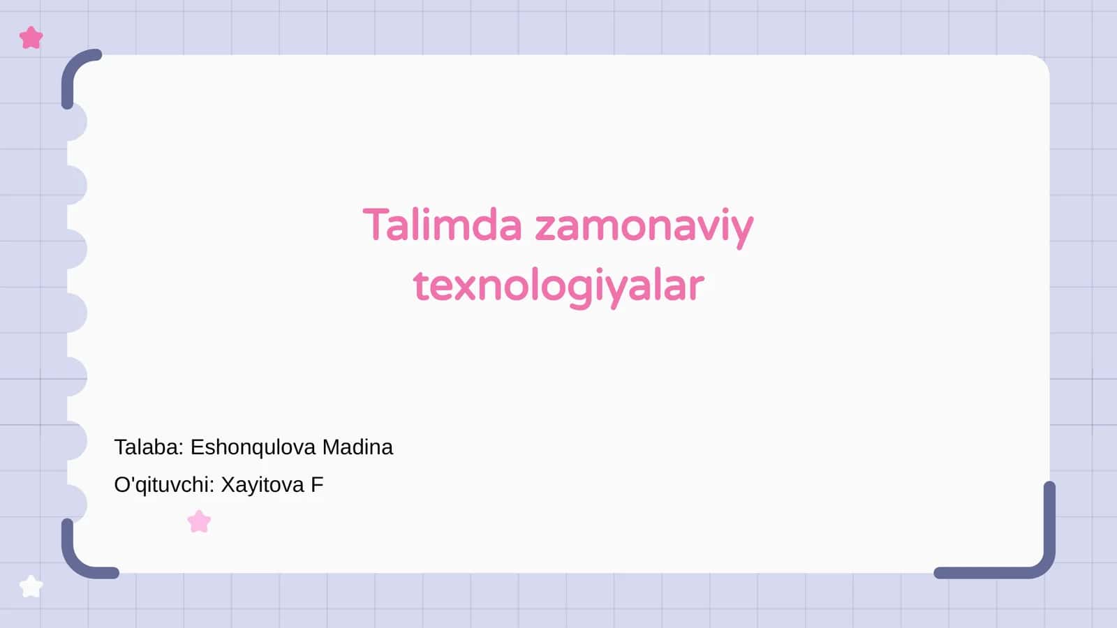 Zamonaviy Texnologiyalar