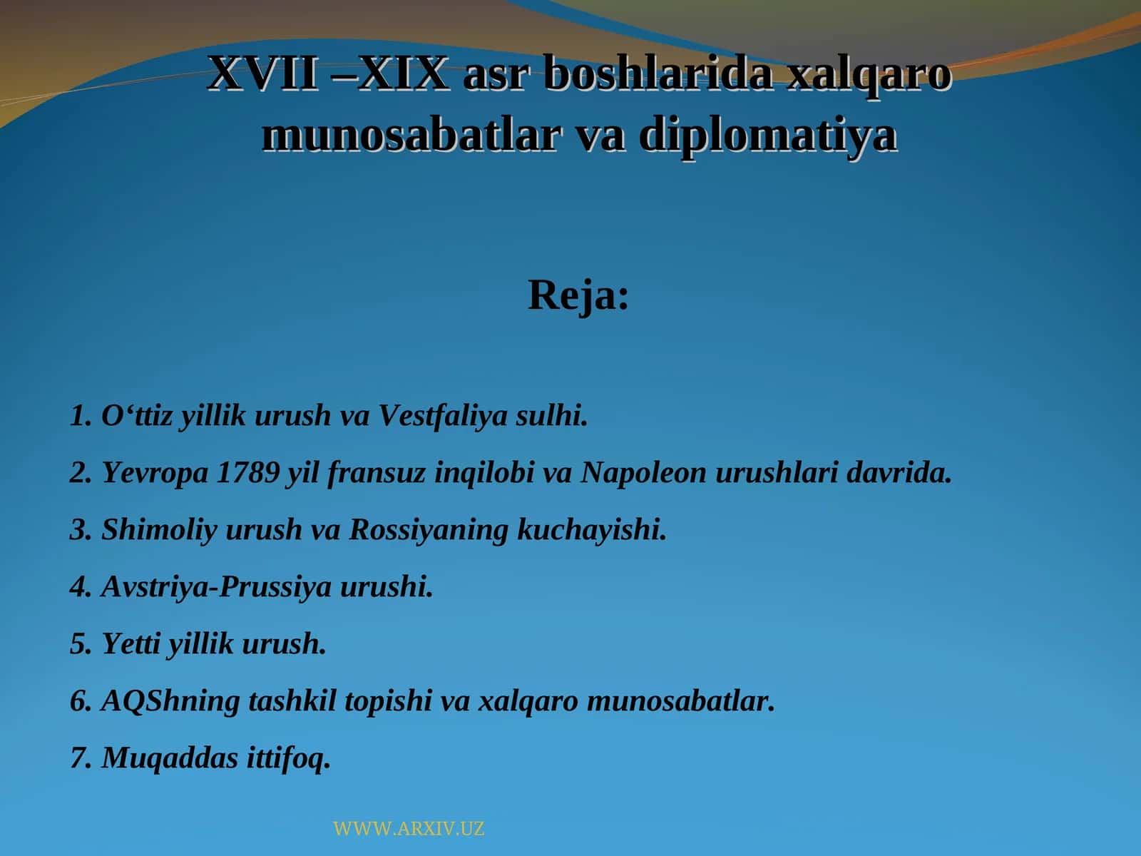 O‘ttiz yillik urush va Vestfaliya sulhi