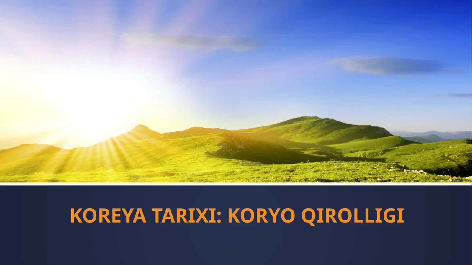 KOREYA TARIXI: KORYO QIROLLIGI