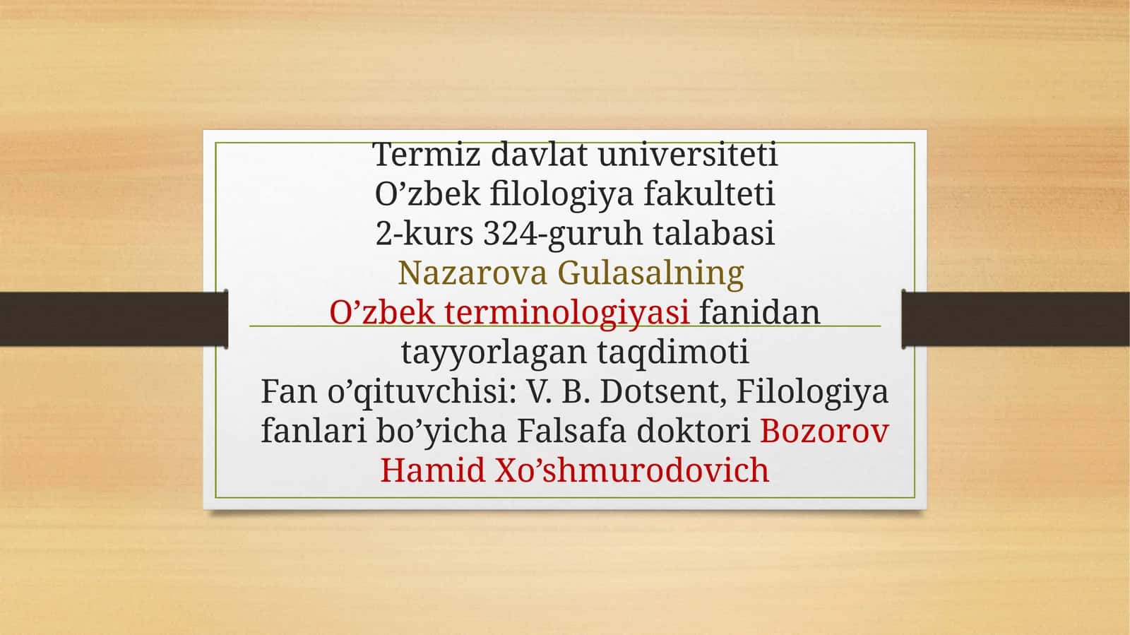 Xalq xo’jaligidagi yangi sohalarning o’zbek terminologiyasi va roli