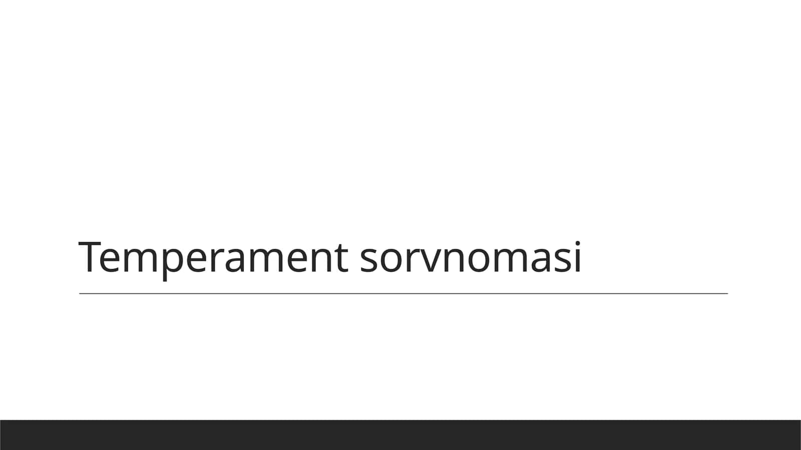 Temperament sorvnomasi