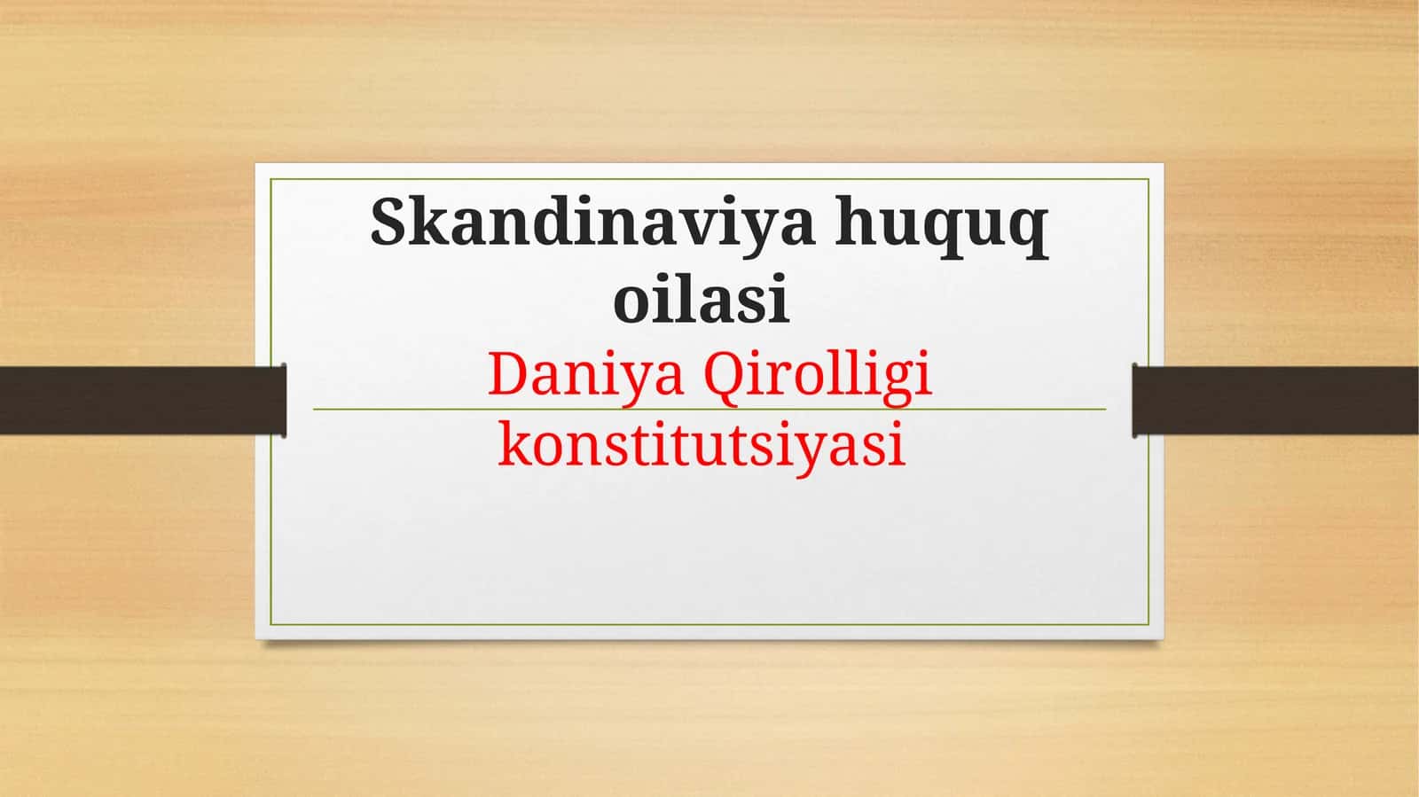 Skandinaviya huquq oilasi. Daniya Qirolligi konstitutsiyasi