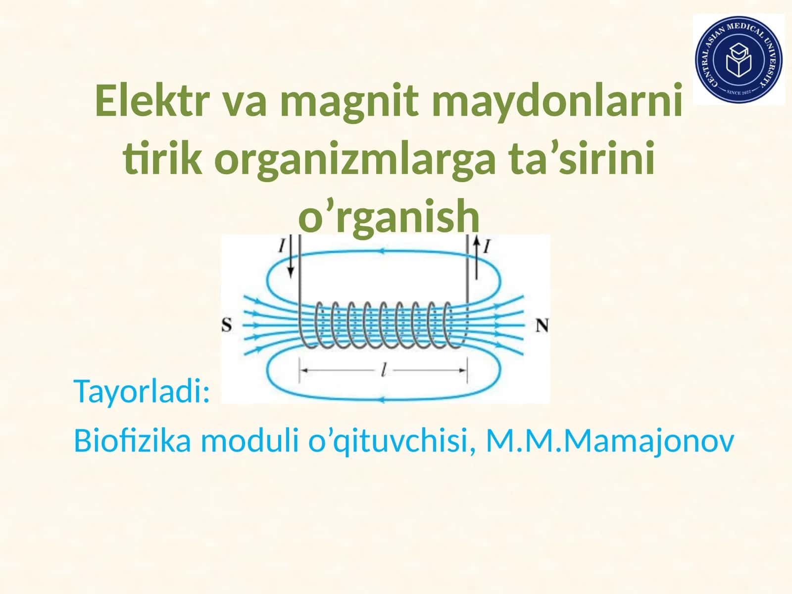 Elektr va magnit maydonlarining tirik organizmlarga ta'sirini o'rganish
